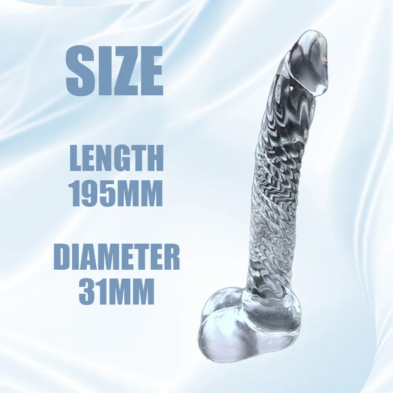 Hot Sale Clitoris Stimulator G Spot Glass Dildo Anal Plug Female Masturbation Vagina Stimulator Self-Pleasure Sex Toys For Woman