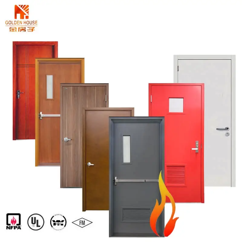 ul certified approved 20-180min fire rated door commercial steel hollow metal doors