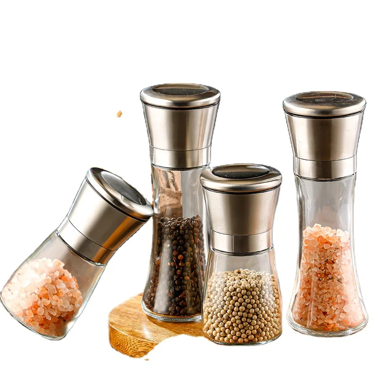 wholesale Stainless steel Manual  Grinder Salt and Pepper Mills Spice Grinders for kitchen