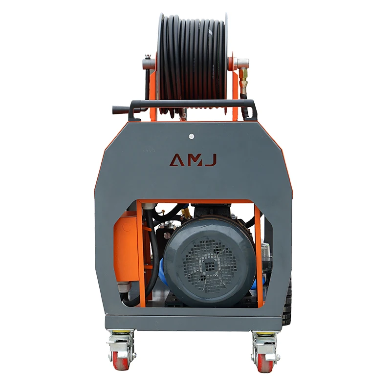 AMJET Top-end 2900psi 26lpm Air cooling fan cooling High pressure water jet sprayer Sewer drainage cleaning Sewer washer