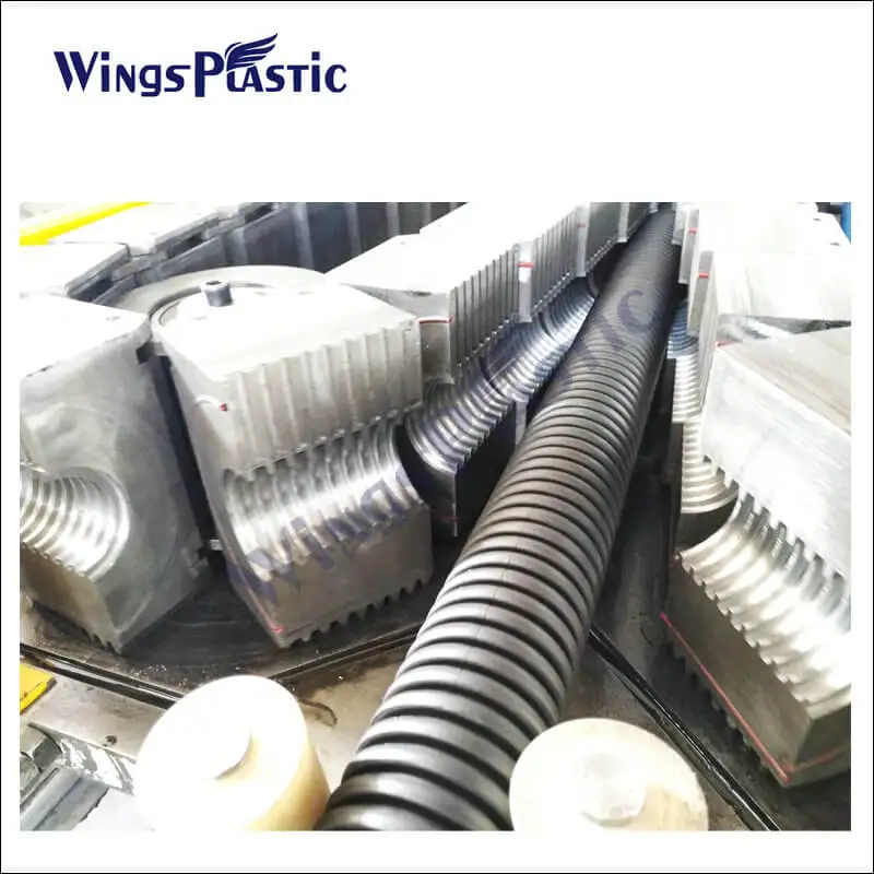 Plastic machine manufacturer hdpe corrugated pipe making machine/ double wall corrugated DWC pipe machine