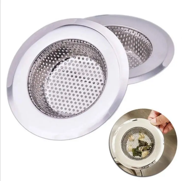 4.5 Inch Diameter Rim Heavy Duty Stainless Steel Kitchen Sink Basket Strainer, Large