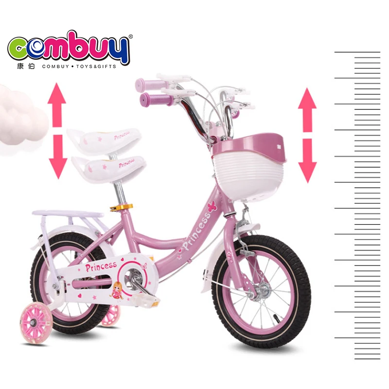 Princess pink learning kids bike bicycle with training wheels