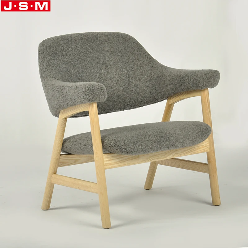 Modern Living Room Ash Timber Base Chair Wooden Frame Furniture Hotel Armchair