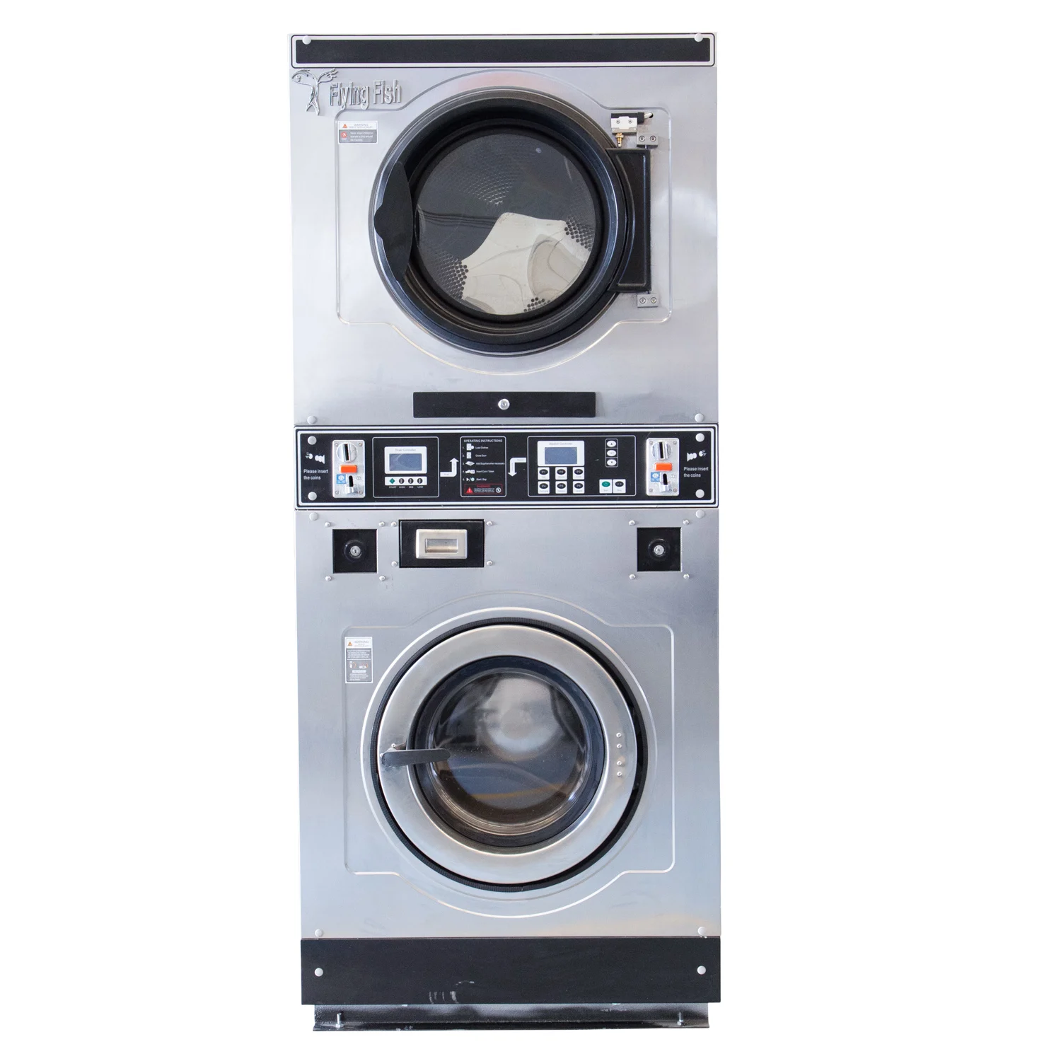 Professional Commercial Laundry Stack Washer and Dryer for Fire Station