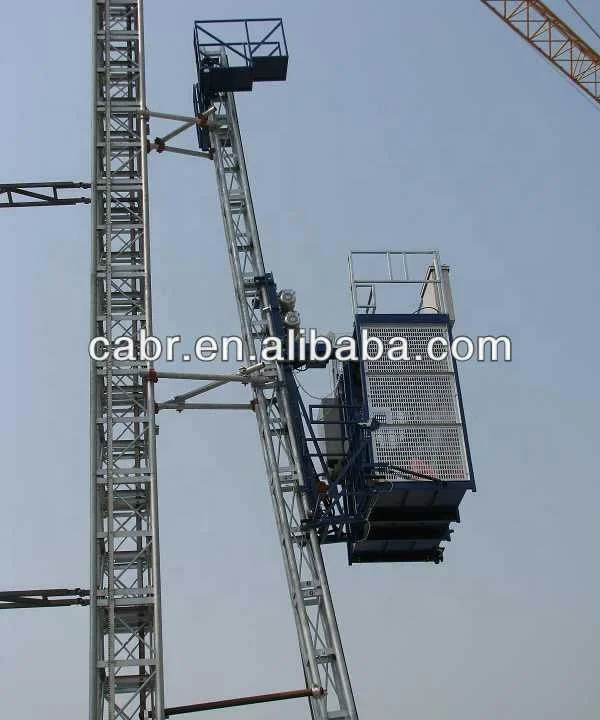 CE and EAC approved inclined and curved construction hoist lifting machines for cargo and person