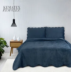 Customize lightweight warm lightweight plush velvet bedspreads quilted bed spreads