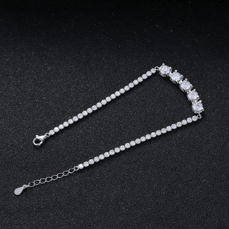 Factory Wholesale D Color VVS1 GRA Certificate Moissanite BraceletS  925 silver Classic bull head Bracelet