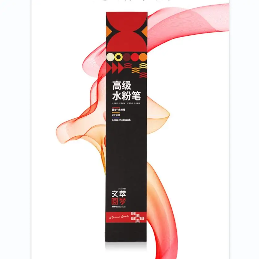 High Quality Manufacturer Professional Nylon Bristle Hair Wooden Handle Artist Brush Paint Brushes Set