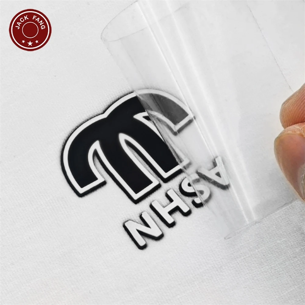 Custom 3D Silicone Printing Thermal Transfer Label Plastisol Heat Transfers For T-Shirt