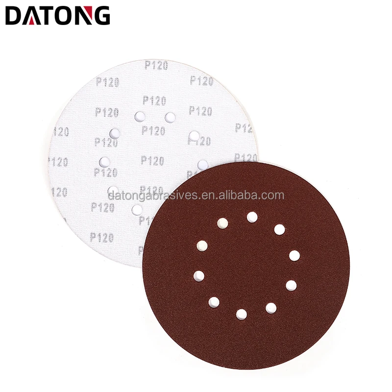 Заводская Высококачественная абразивная наждачная бумага Datong 9 дюймов 10 отверстий зернистость 100 круглый керамический красный шлифовальный диск для металла и
