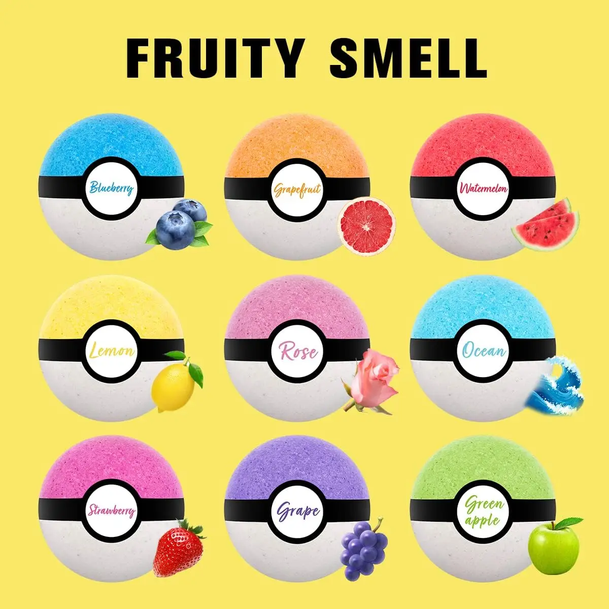 Small Quantity Requirement Natural Surprise Inside  Pokemont Toys Bath Bomb Aromatic Moisturizing Bomb Fizz