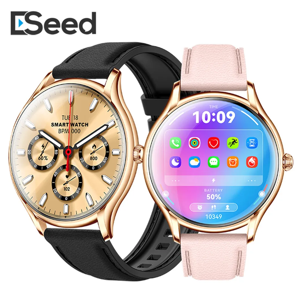 Eseed Fashion Elegant Thin QS36 Ladies Smart Watch 1.43' AMOLED Screen Smartwatch with BT Call Heart Rate Monitor for Women