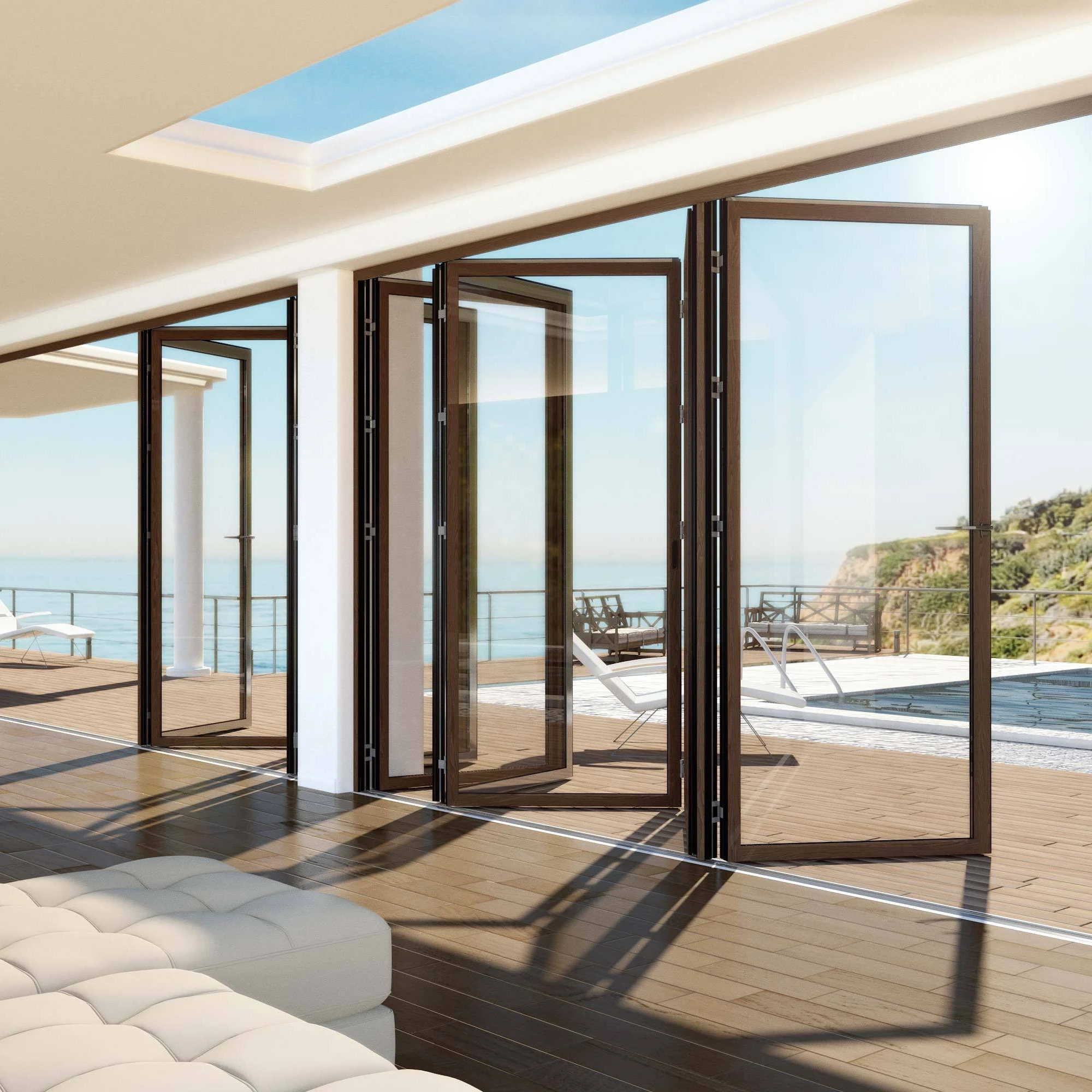 interior glass bifold doors/folding glass shower doors,used exterior doors for sale