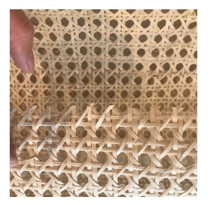 Close Bleached rattan webbing cane for furniture