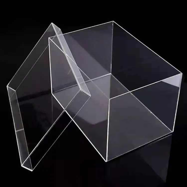 Custom Transparent Clear Storage Anti Dripping Water PMMA High-end Rectangle Acrylic Wish Gift Box transparent gift boxes