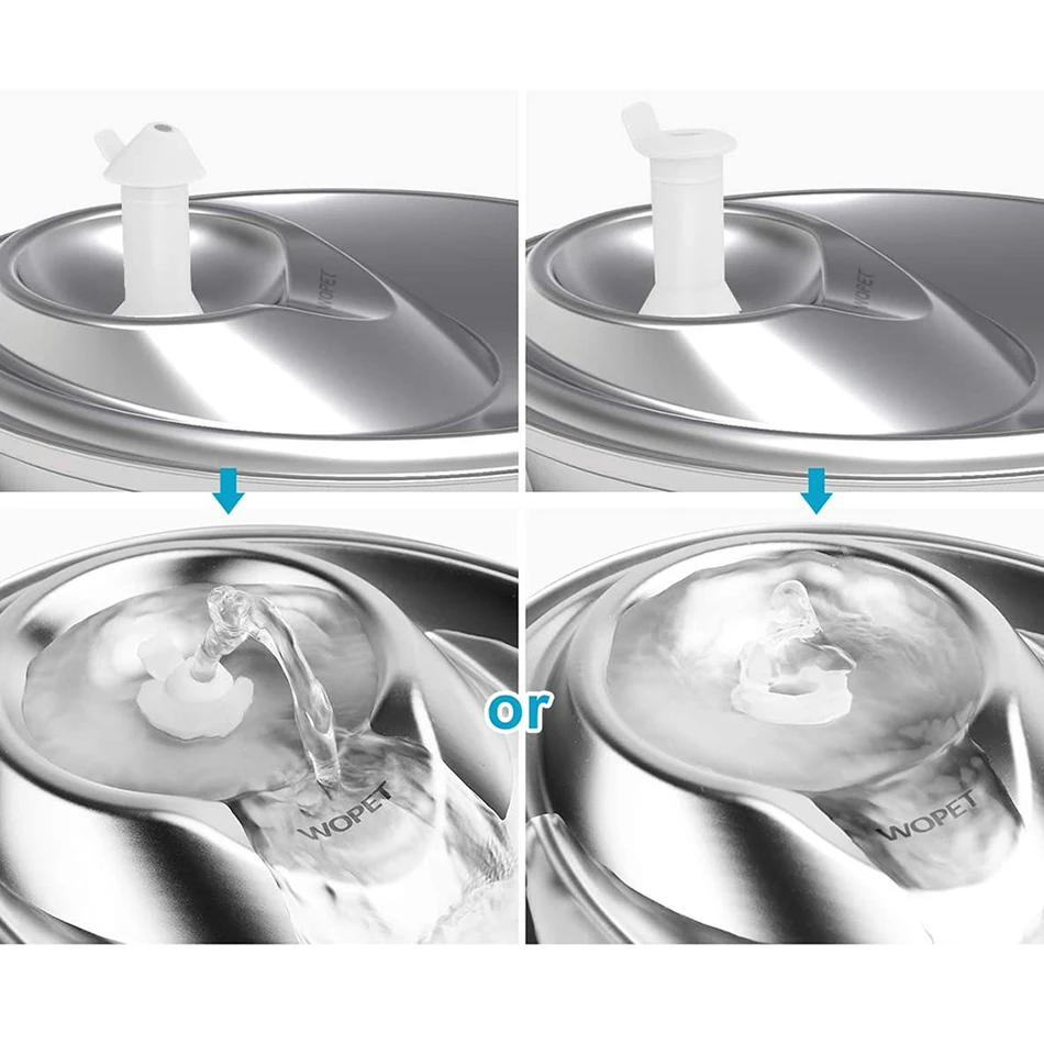 
2020 Newest High quality Stainless Steel pet dog drinking dispenser filters ABS electricautomatic cat water fountain for dogs 