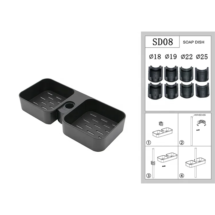 Economical Abs Wall Mounted Soap Dispenser Bathroom Accessories Wall Mounted Soap Dish Quick Drainage Soap Dispenser Holder