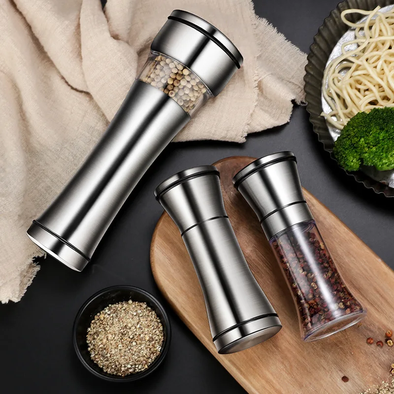New design Premium Adjustable Coarseness Manual Stainless Steel Himalayan Sea Salt Pepper Mill Grinder