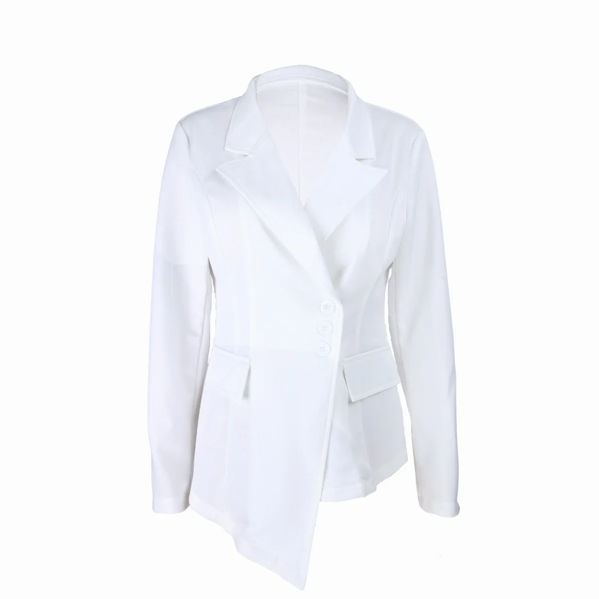 Factory Sale Various Widely Used Jacket High And Low Dislocation West Turn Coat Ladies Suits Solid Color Outerwear