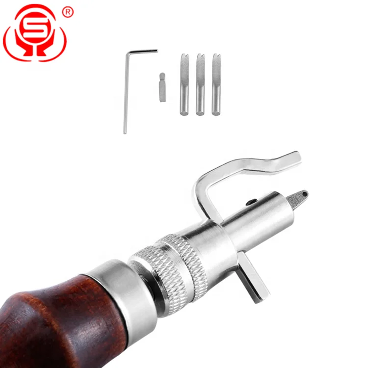 
Leather Craft Stitching Groover 7-in-1 Skiving Leather Edger Groover Skiving Edger Beveler 