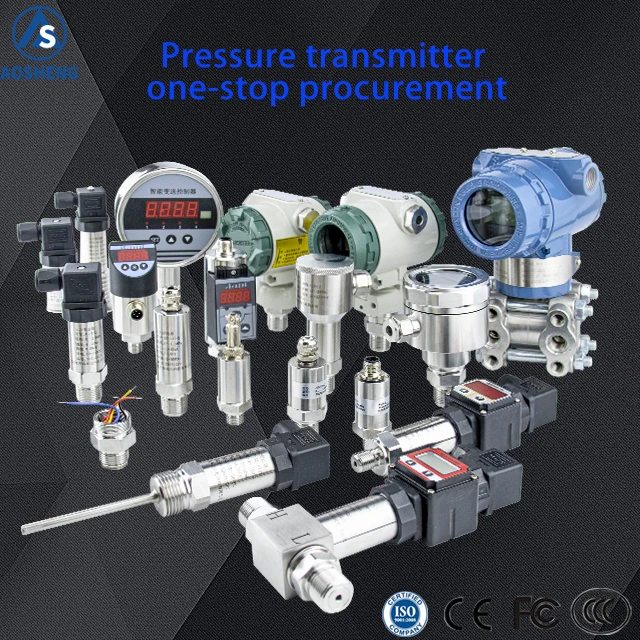 AOSHENG China Pressure Transmitter 4-20ma Pressure Indicating Transmitter Absolute Analog Digital Water Oil Air Pressure Sensor
