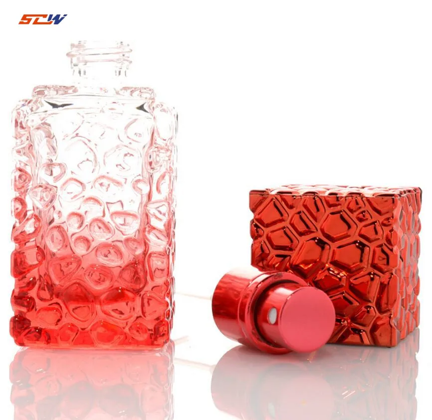Colorful 25ml Water Cube Perfume Glass Bottle Perfume Spray Bottle Cosmetic Glass Bottle