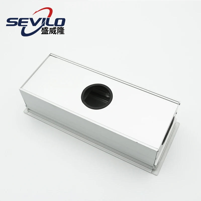 Office Furniture Accessories Aluminum Alloy Rectangle Cable Grommet With Commetitive Price For Computer Desk