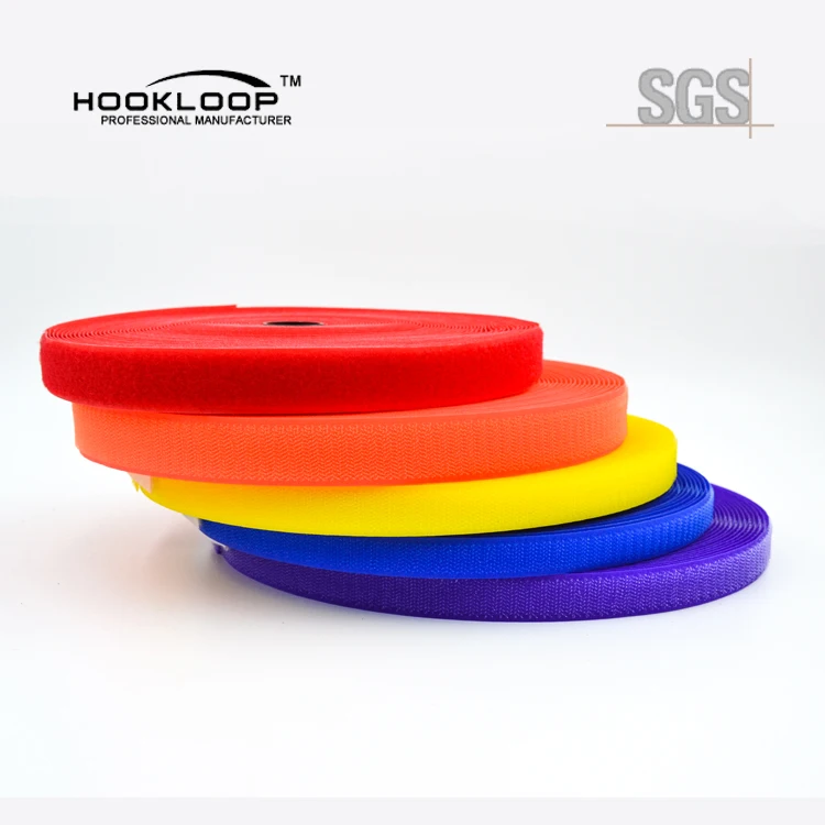 Красочная тканевая нейлоновая крюковая Петля Крепежная рулонная лента для аксессуаров одежды