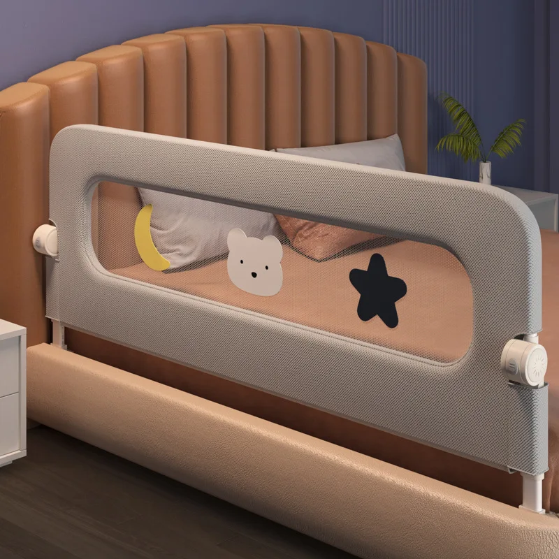 Folding Steel Baby Bed Rail Child Safety Products Protective Bed Fence