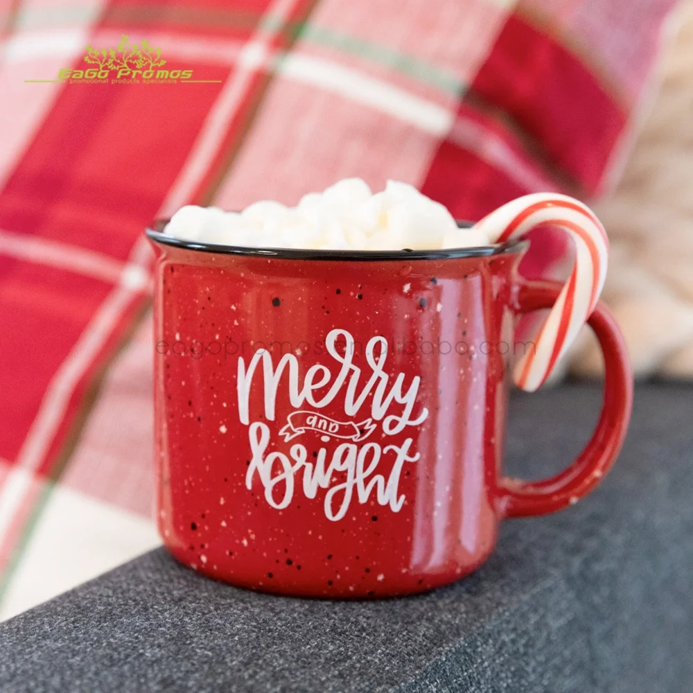 2024 2025 China Manufacturer Creative 15oz Custom Logo Specked Ceramic Campfire Mug for Picnic