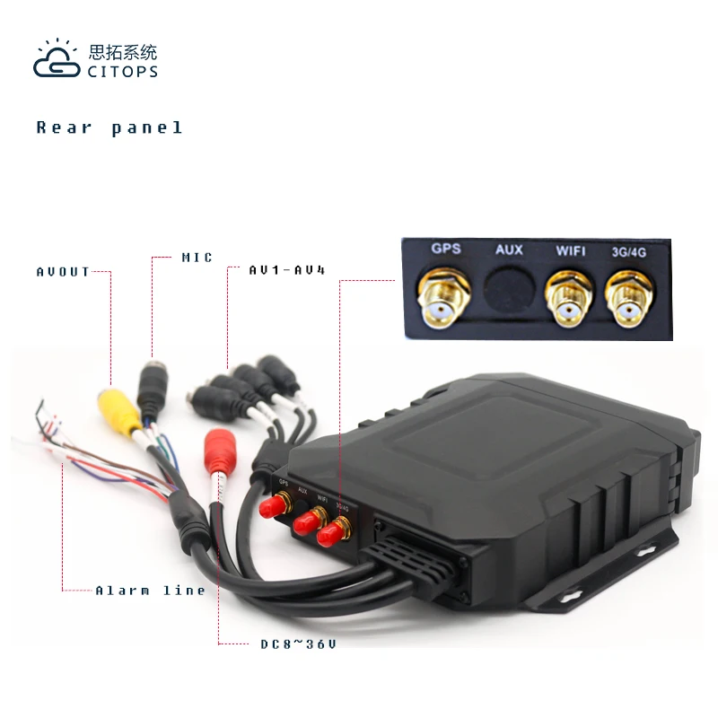 2024 waterproof 4ch 720p mdvr kit Truck 4g gps wifi video monitoring dvr 4 channel mdvr