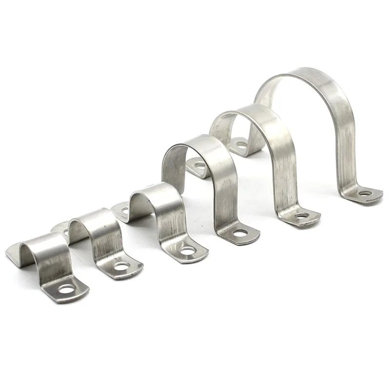 2024 Factory Hot Sale Customized Stainless Steel U Type Pipe Clamp Galvanized Steel Saddle Hose Clamp Suitable for PVC