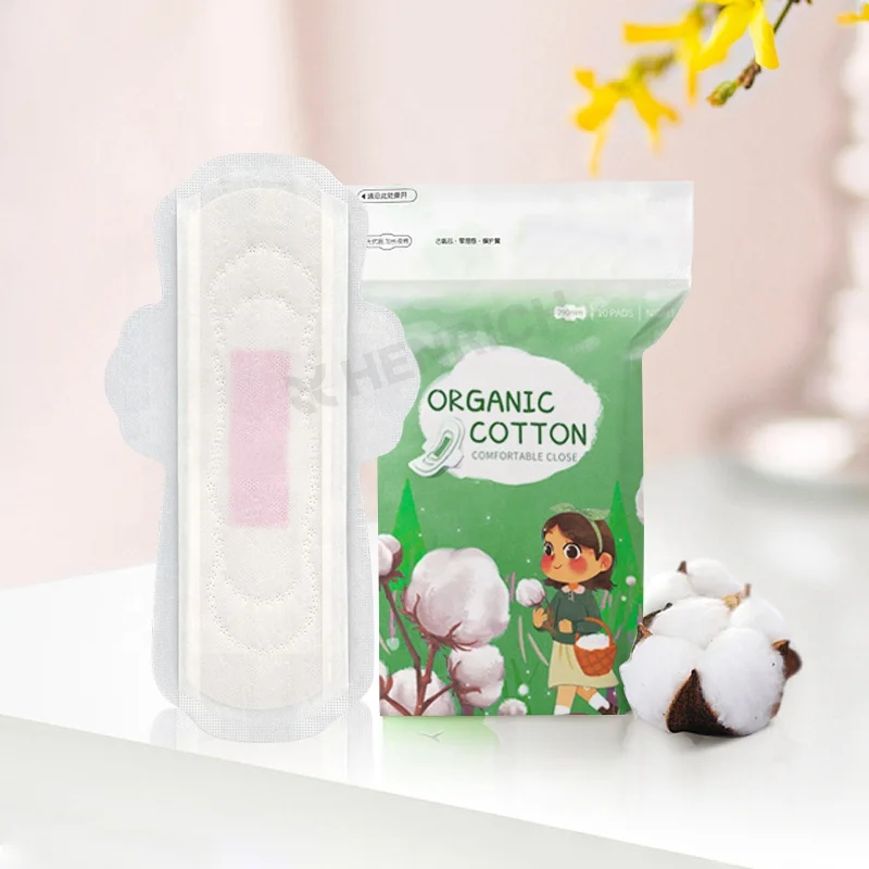 Henrich Comfort Sanitary Pad Organic Cotton Biodegradable Women Breathable Sanitary Napkins
