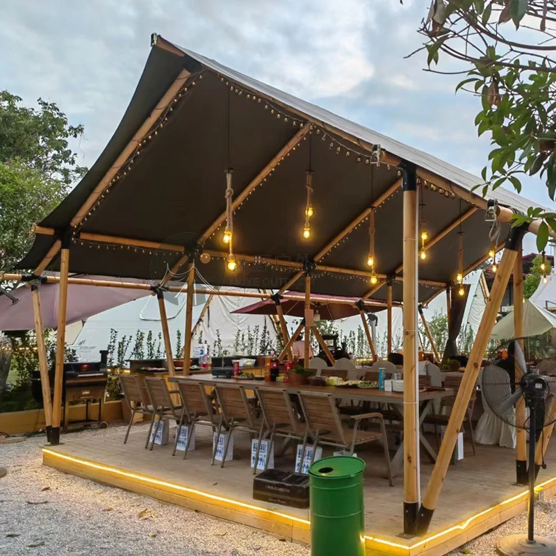 Waterproof PVC Wooden Frame Safari Glamping Tent China Tents Manufacturer