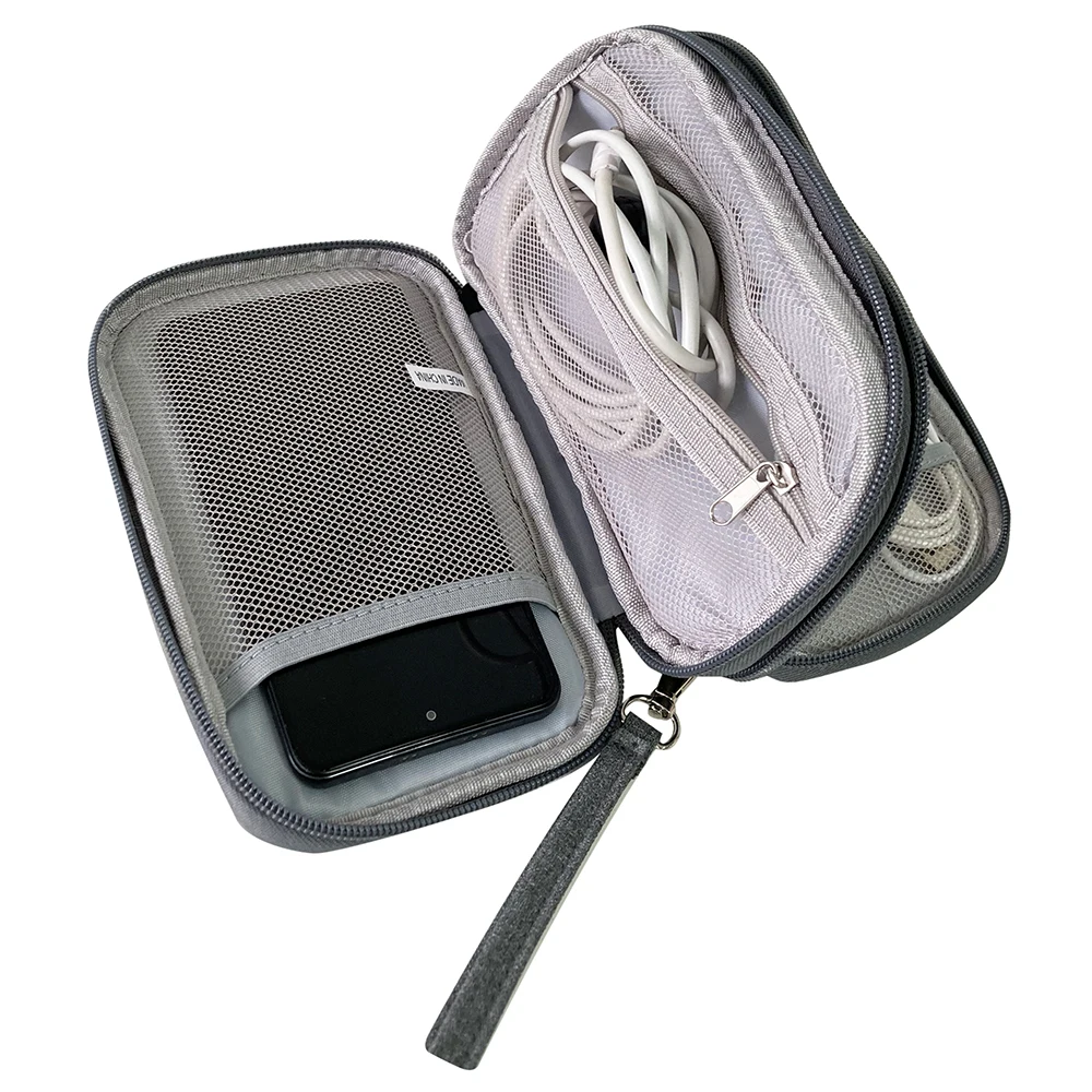 Portable USB Flash Drive Case Bag for Memory Cards & Cables Travel Organizer for Electronics Accessories