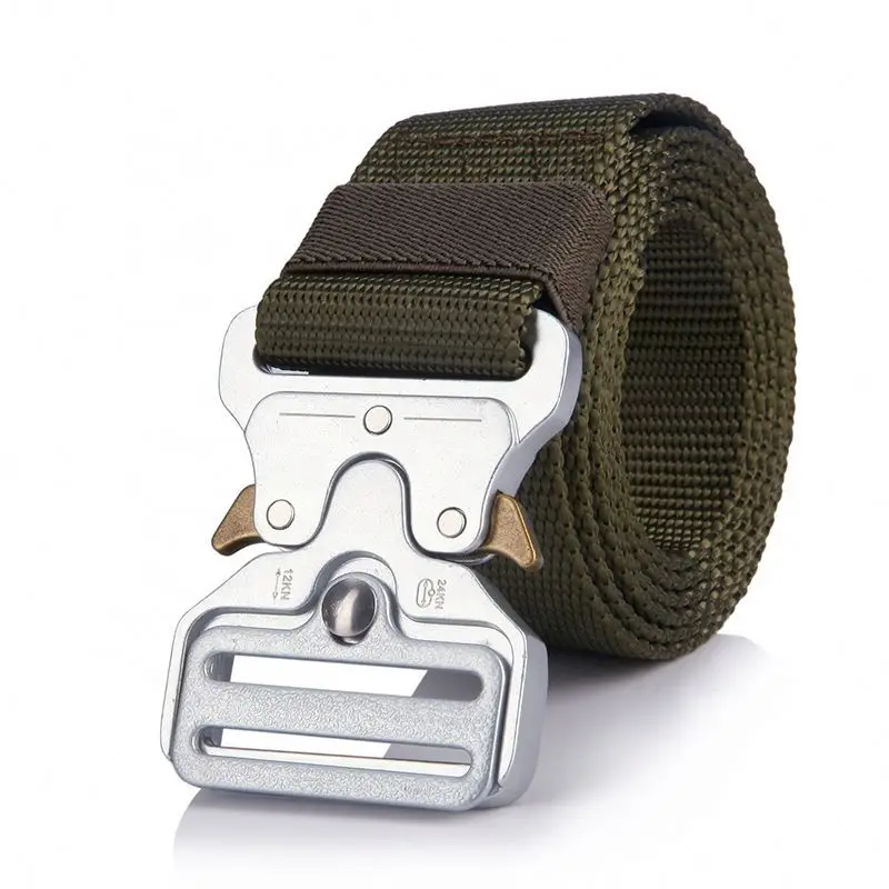 YWHCHI Heavy Duty Quick Release Black Tactical Cinturon Tactico Utility Nylon Belt With Metal Buckle