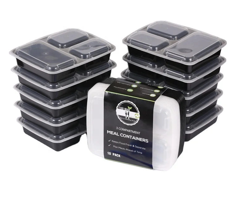 Meal Prep Storage Boxes and Food Container Plastic Microwave Food Container