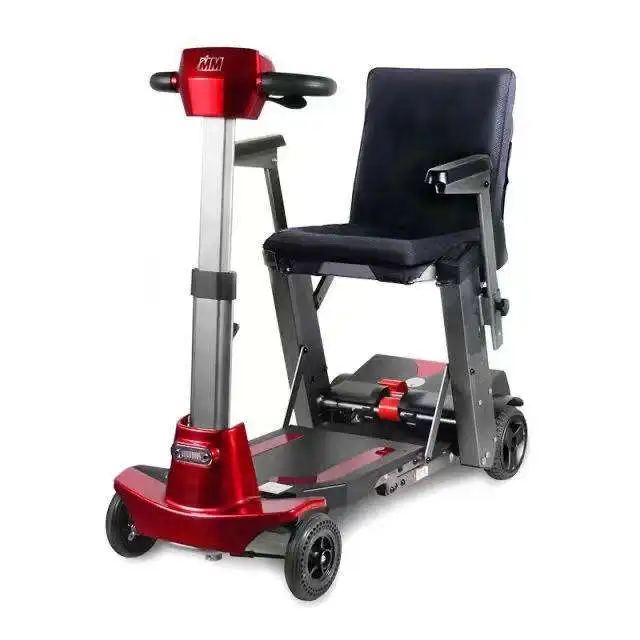 2023 High-end Elderly Disabled Remote-controlled Compact Lighting Folding  Electric Scooter Intelligent Scooter Wheelchair