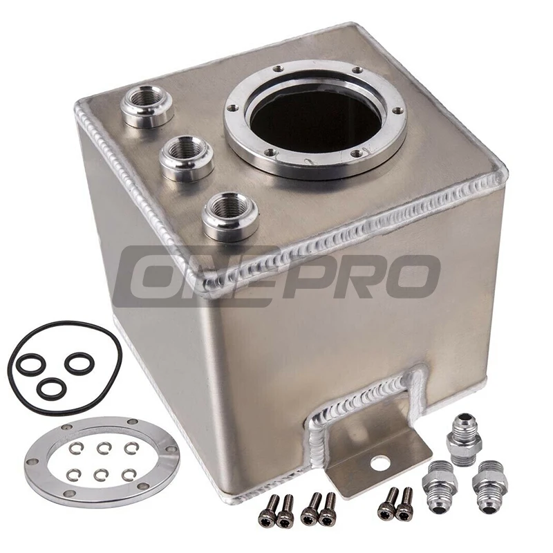
Performance 2000ml Aluminum High Flow Swirl Fuel Surge Pot Tank Fits 044 External Fuel Pump 