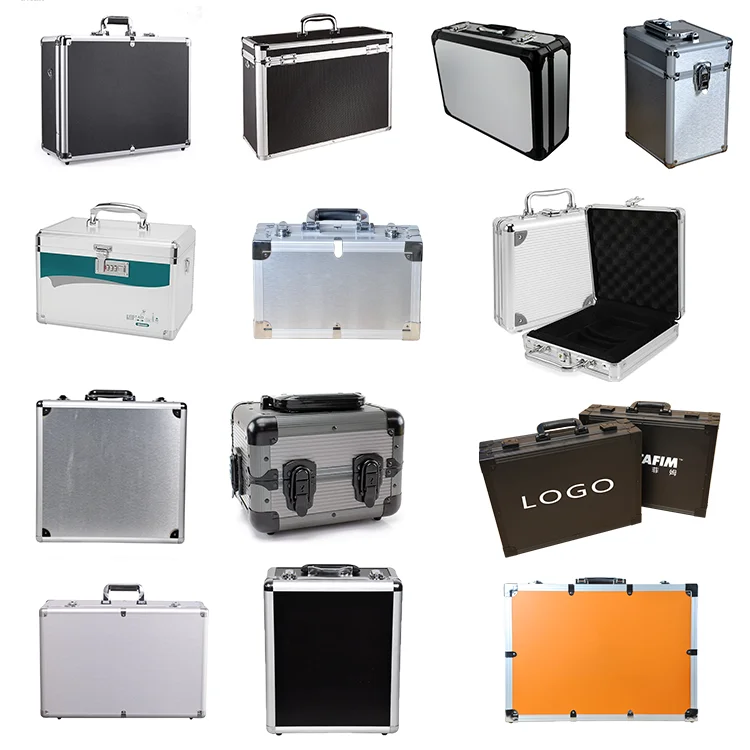 Waterproof Shockproof Aluminum Carry Case Box Empty Locking Case with Metal Handle for Storage OEM & ODM Supported