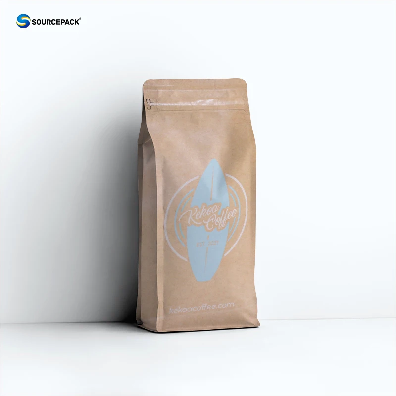 Wholesale 1lb 5 lb Aluminum Foil Food Packaging Beans Stand Up Pouch Side Gusset Flat Bottom Coffee Bags With Air Valve