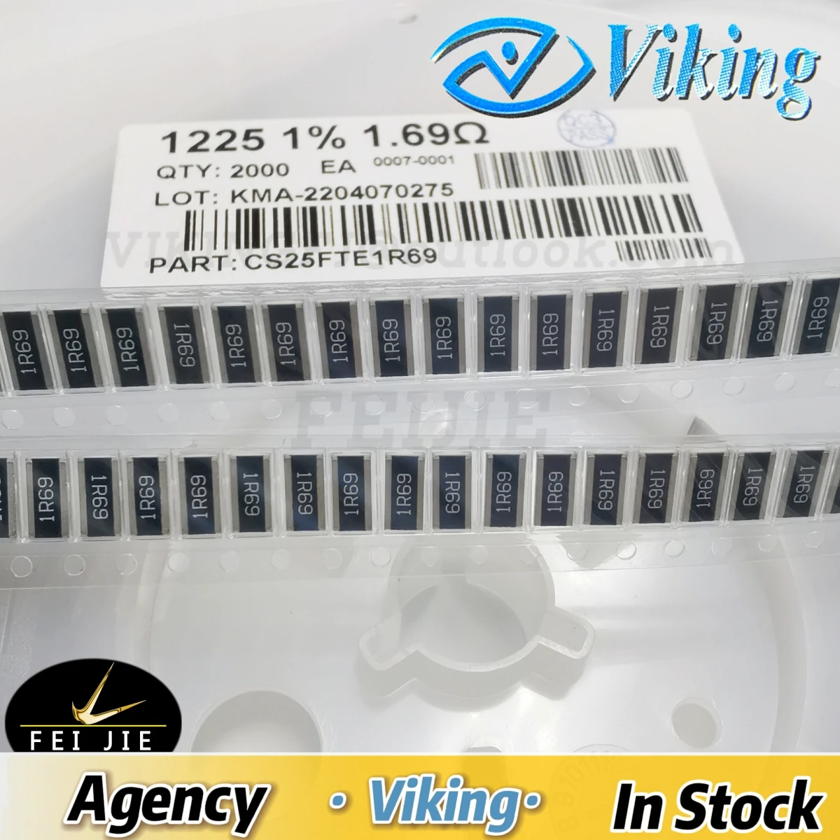 CS25FTE1R69 original in stock CS 1225 1% 3W 1.69R 1R69 Current Sensing Chip Resistor SMD LOW TCR 100PPM 2000PCS TCR100