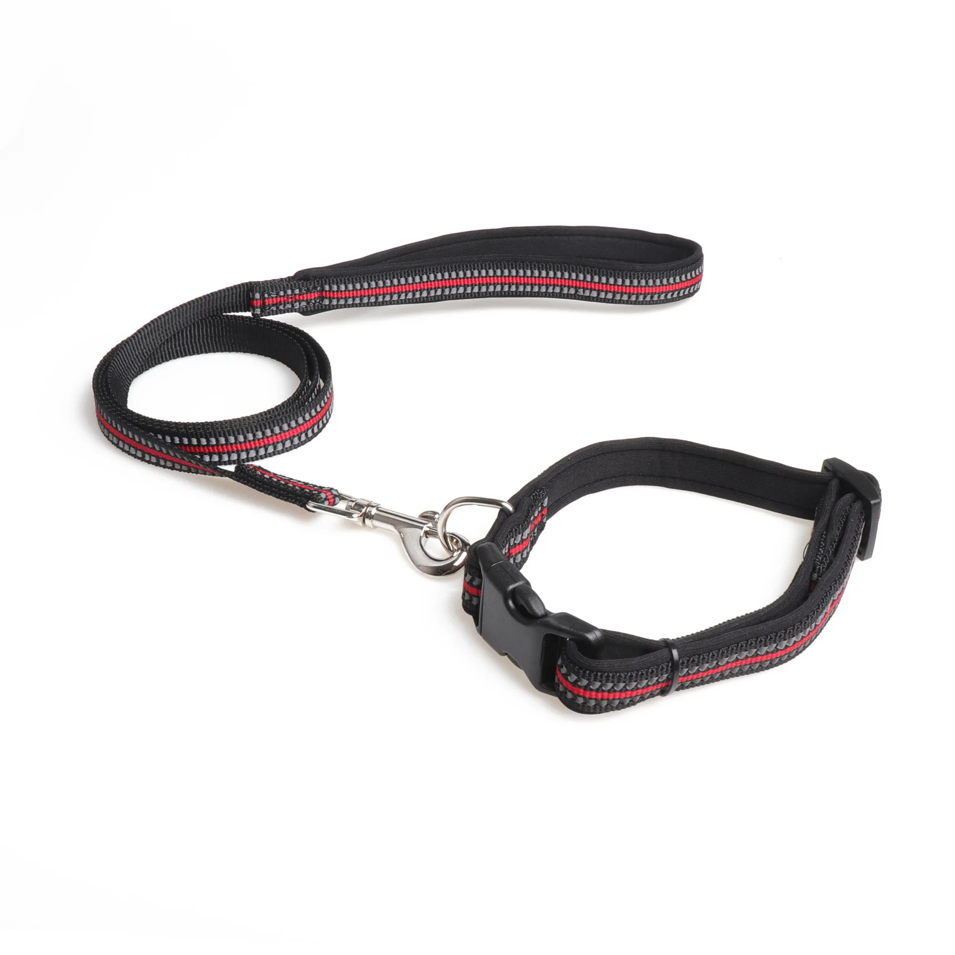 Wholesale Custom Brand Neoprene padded Pet Dog leads Adjustable Nylon Reflective Pet Dog Collar with Matching Leash
