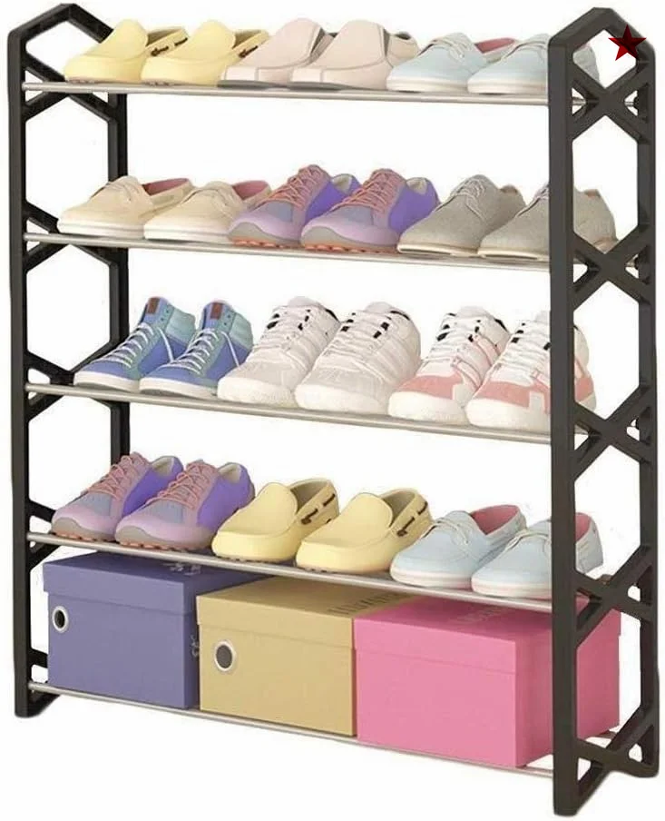 Modern Cheap price custom 6 tier metal steel non-woven shoe cabinet steel shoe racks for sale