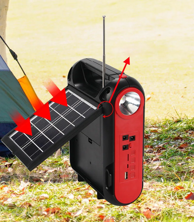 Selling high quality outdoor camping LED lights flashlight FM radio BT speaker music player solar lights