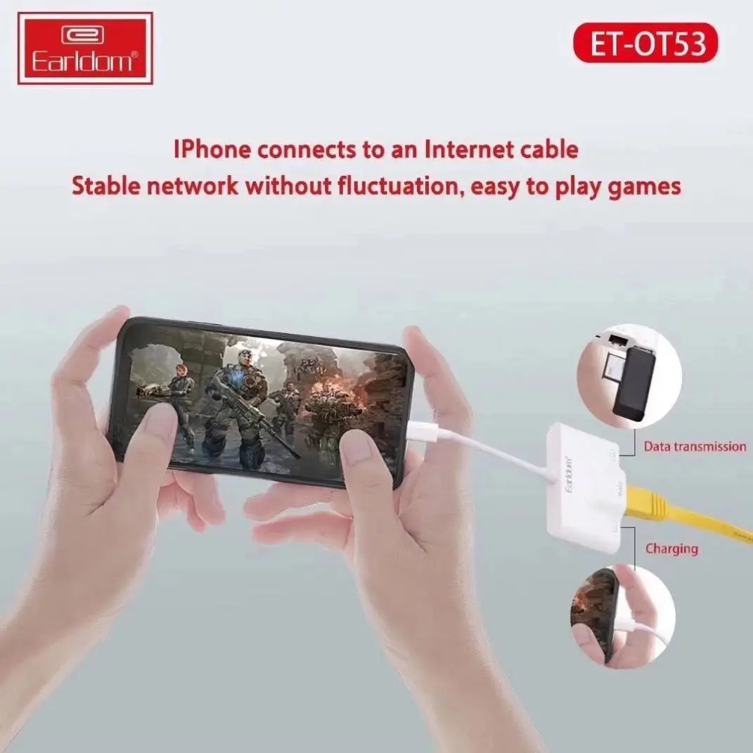 Earphone Charging Splitter Aux Adapter For Light ning to Rj45 Ethernet OTG Camera Adapter Card Reader for iPhone iPad