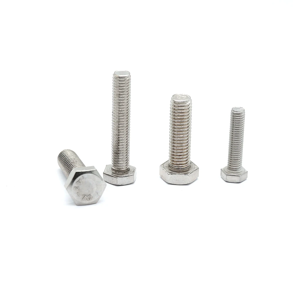 Factory price wholesale Stainless Steel Ss304/316 Fastener Carbon Steel Din933 4.8 8.8 Grade Full Thread Hex Bolt