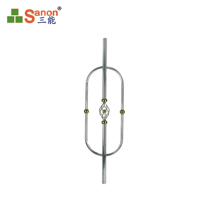 Interior balcony flower planter decorative design stainless steel stair railing post