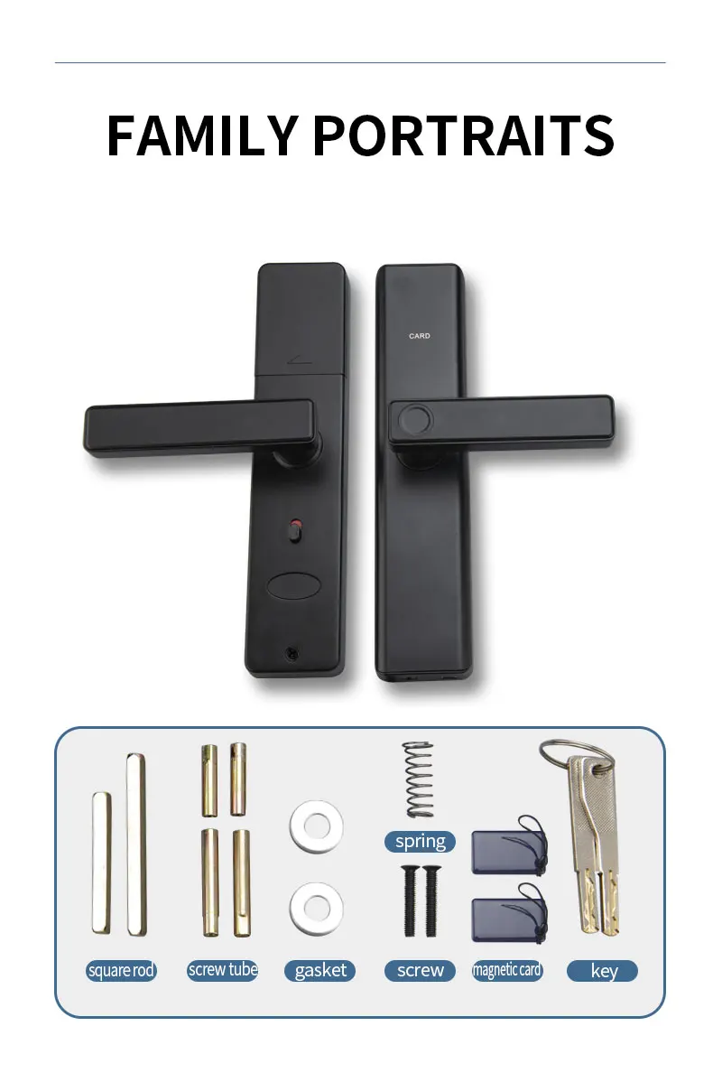 High Quality Digital Keypad Door Handle Electronic Lock Fingerprint Scanner Door Lock Fingerprint Door Lock